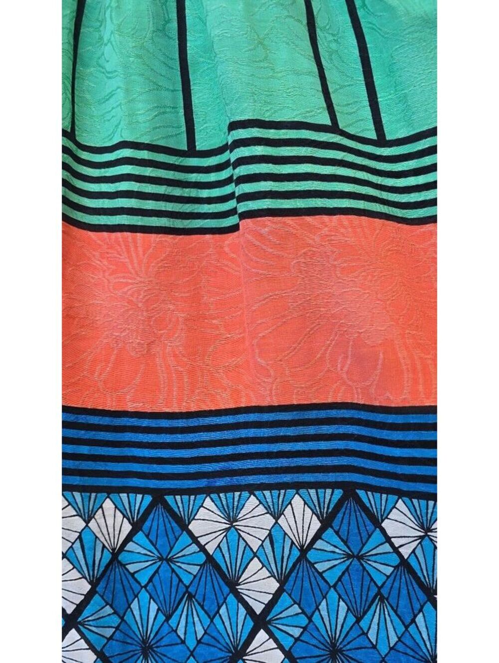Tracy Reese Anthropologie Silk Linen Lace Colorblock Sundress Multi 4P - Picture 12 of 15
